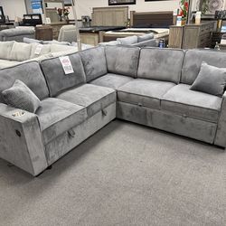 Gray Sofa Sectional Sleeper