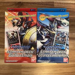 NEW Digimon Gallantmon/Ulforce Veedramon Starter Decks [Set of 2] ST-7 & ST-8
