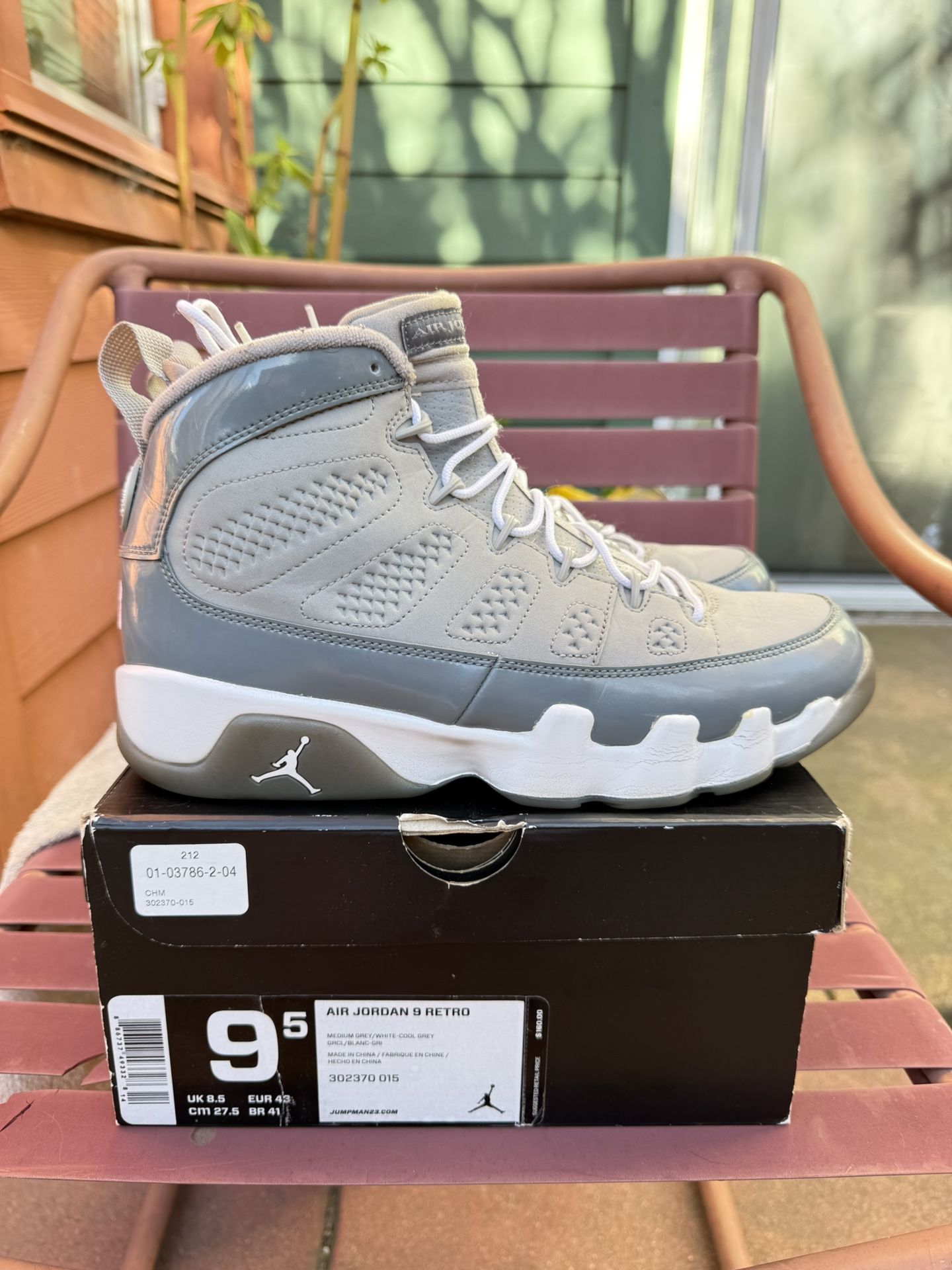 Jordan Retro 9 Cool Grey 2012 Size 9.5 (USED)