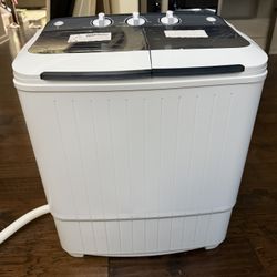 Brand new Portable Washing Machine with Longer Hose, Twin Tub Washer Mini Compact Laundry Machine with Drain Pump, 16lbs Portable Washer Dryer Combo f