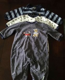 Boys Baby Fall/Winter Long-Sleeve Onesies (12m)