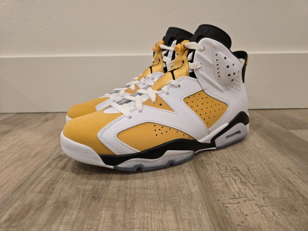JORDAN RETRO 6 YELLOW OCHRE MENS...SZ 10.5...BRAND NEW