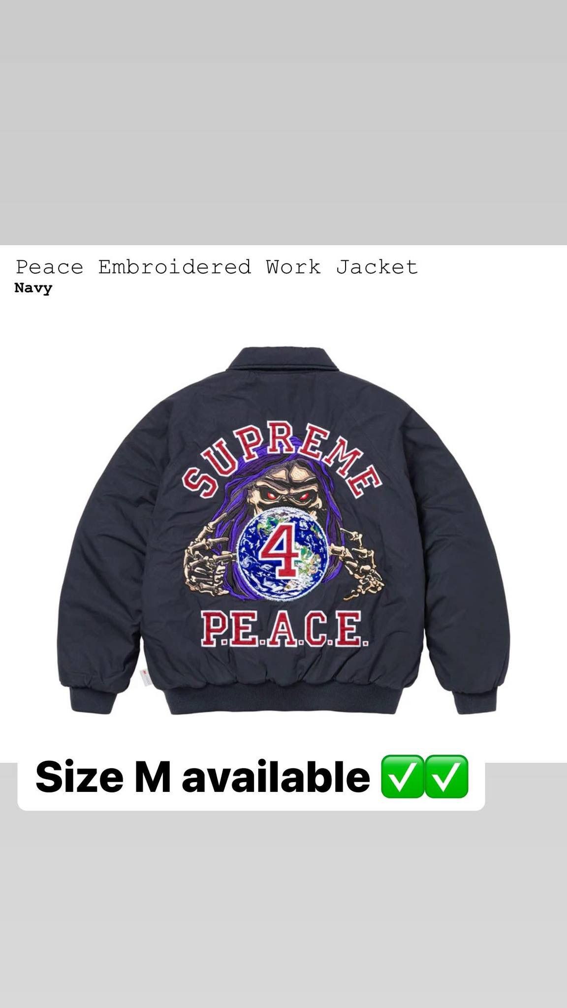 Supreme FW 23’ Week 11 Peace Jacket, beanies, bumblebee jersey, fleece hooded shirt. 