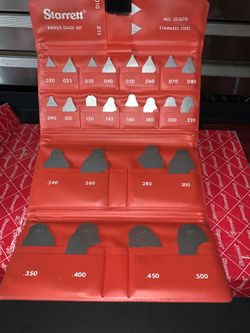 Starret Radius Gauge set