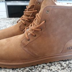 UGG HARKLEY CHESTNUT SUEDE HIGH TOP NUEMEL MEN'S HIKING BOOTS SIZE US 17 NEW.