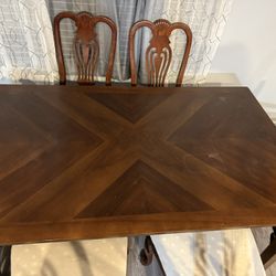 Dining Room Set, Table And 6 Chairs