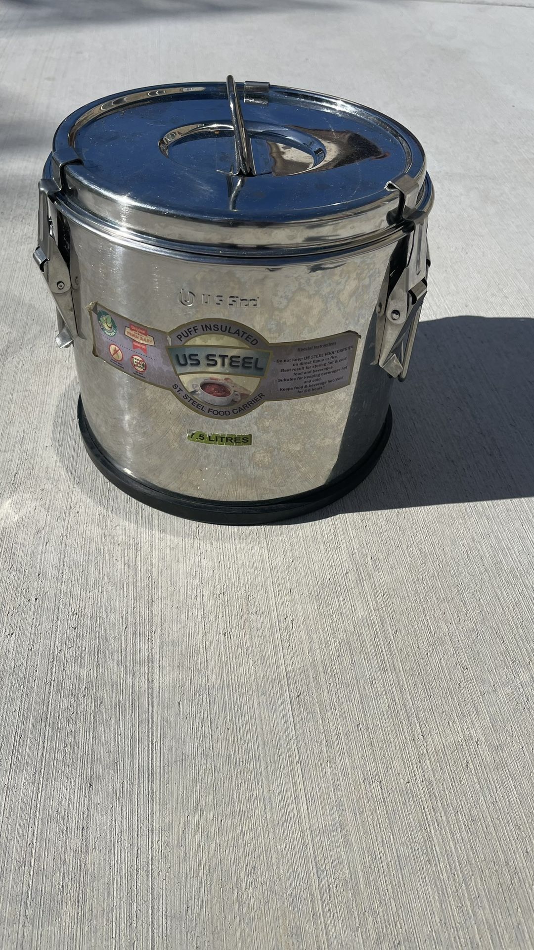 7.5 Liters Steel Food Carrier