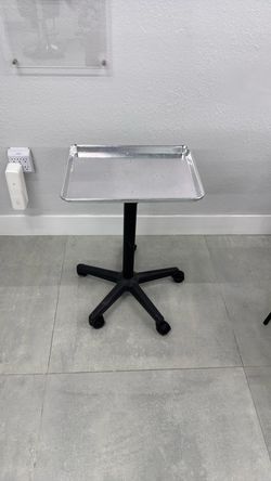 Rolling Salon Tray Stand with Aluminum Tray