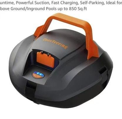 Pool Vacuum Robot, Cordless Robotic Pool Cleaner with 100 Mins Runtime, Powerful Suction, Fast Charg