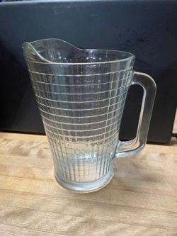 Vintage Crisa heavy glass pitcher