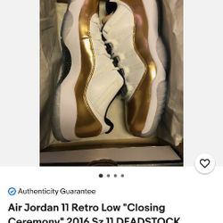 Last Ceremony Jordans Retro 11 Gold Coin