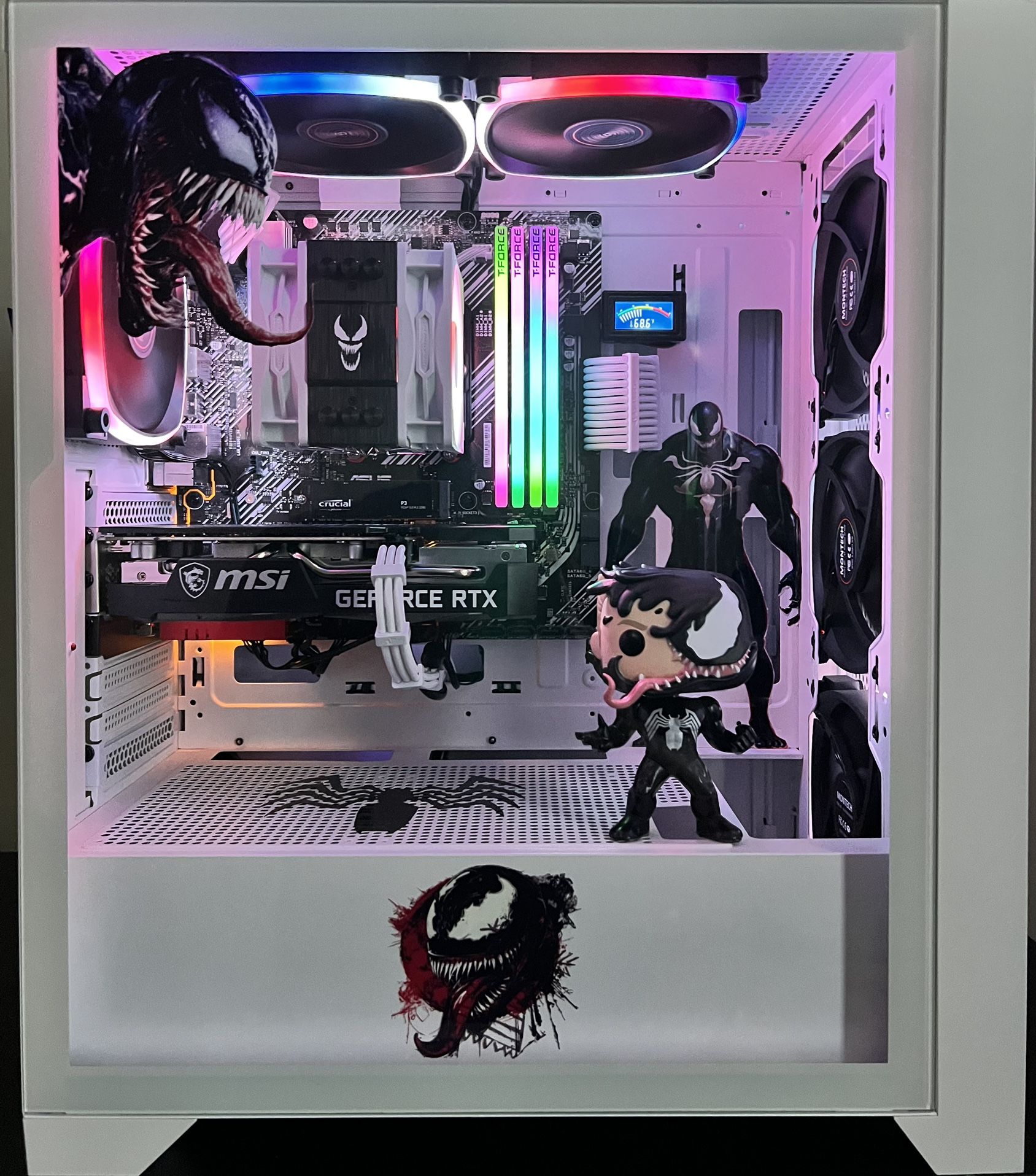 RYZEN 5 3600 CPU RTX 3050 8GB GPU 32GB DDR4 RAM 1TB NVME M.2 VENOM THEMED GAMING PC