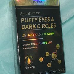 AVJONE 24K Eye Mask Puffy Eyes Dark Circles Bags Lines 30 pairs NEW