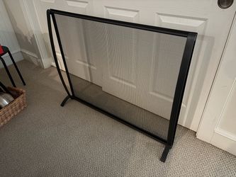 Black Wrought Iron Fireplace Screen