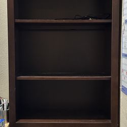 Solid Wood Bookcase With Adjustable Shelves