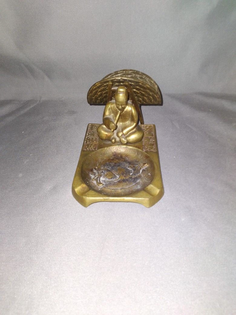 Antique Monk Fisherman Ashtray