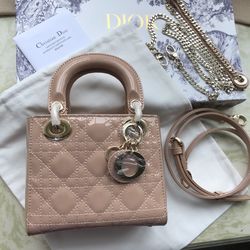 Authentic Lady Dior Lady's Bag Handbag Shoulder Crossbody Bag women bag