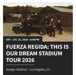2 Tickets Fuerza Regida Dodger Stadium