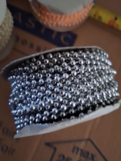 Roll of silver Pearls Beads