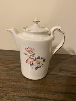 House of Webster Old English Teapot Wild Rose vintage ceramic