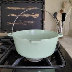 Antique Cast Iron/Enamel Dutch Oven