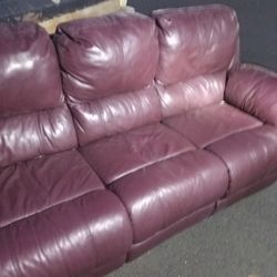 Beautiful Leather Reclining Couch