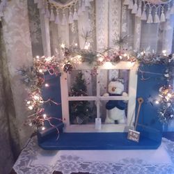 Country Snowman Window Pane