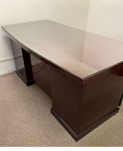 Cherry wood executive desk