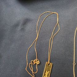 YSL charm Pendant And Chain