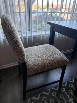 Crate and barrel upholstered chair gray