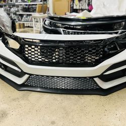 2016-2021 HONDA CIVIC FRONT BUMPER TYPE R CONVERSION PAINTED PEAR WHITE NEW IN STOCK FIT SEDAN COUPE HATCHBACK