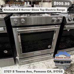 KitchenAid 5 Burner Electric Range 