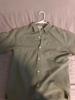 Men's Green Micro-Check Button-Down Shirt
