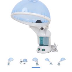 Zeny Portable 2 In 1 Hair and Facial Steamer with Bonnet Hood for Personal Home Use