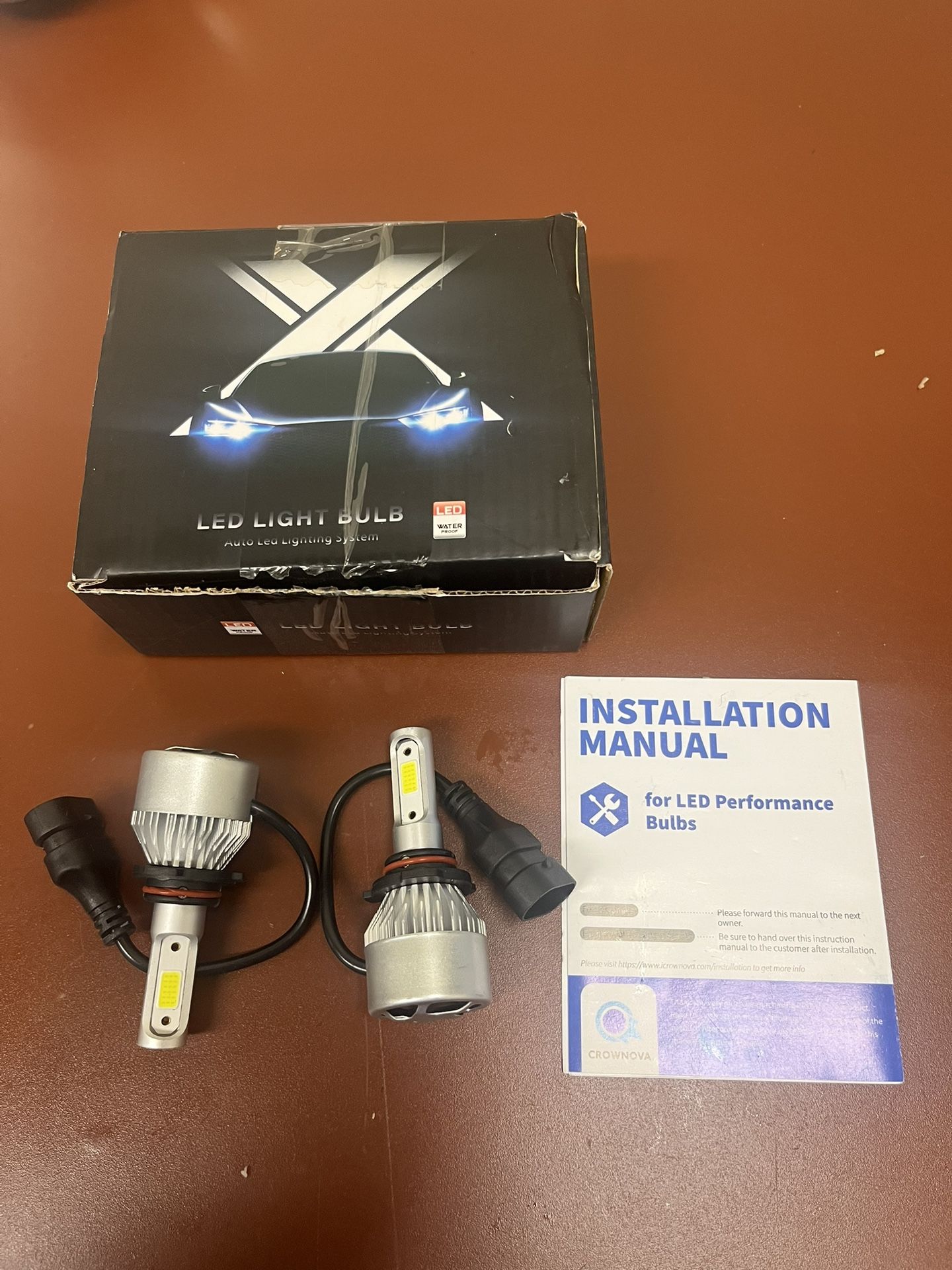 9006 6000K Crownova LED Headlight Bulbs