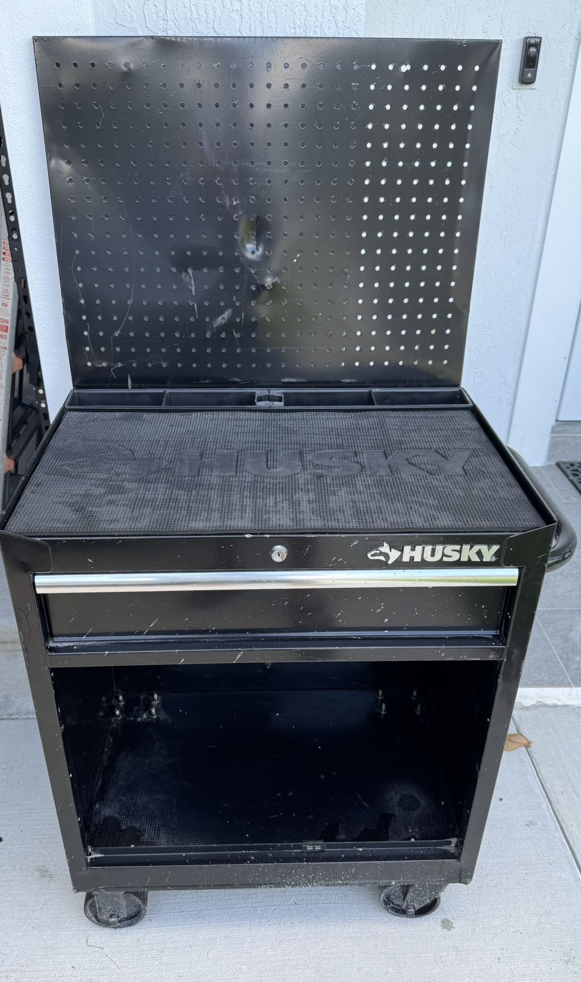 Husky 27” Work Center w/ Flip Up Peg Board