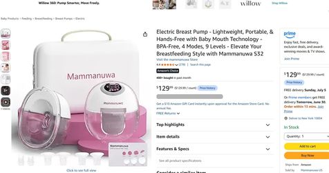 New electric breast pump