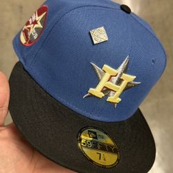HOUSTON ASTROS NEW ERA FITTED HAT SIZE SZ 7-1/4