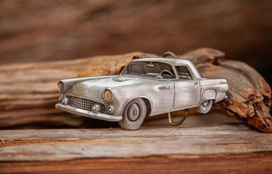 Vintage - Bergamot Brassworks FORD THUNDERBIRD - BELT BUCKLE