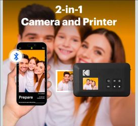 KODAK Mini Shot 2 Retro 2x3” Instant Digital Camera & Photo Printer, 30 Sheets, 2-in-1 Portable Print Camera, Bluetooth Smartphone Printer for iOS & A