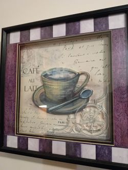 Beautiful cafe au lait painting