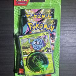 Sealed Pokémon Blister Pack w/ Erika’s Tangela Holo Promo + 2 Booster Packs & Coin!