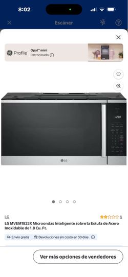LG microwave oven over the range 1.8 cu ft  1000 w $350