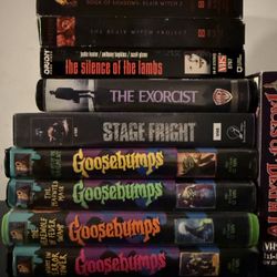 Horror And Kids VHS VCR tapes 