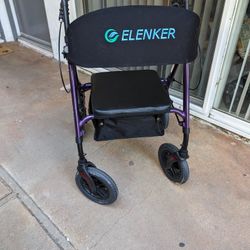 Rollator Walker, Ellenker All-terrain, Fully Adjustable Size