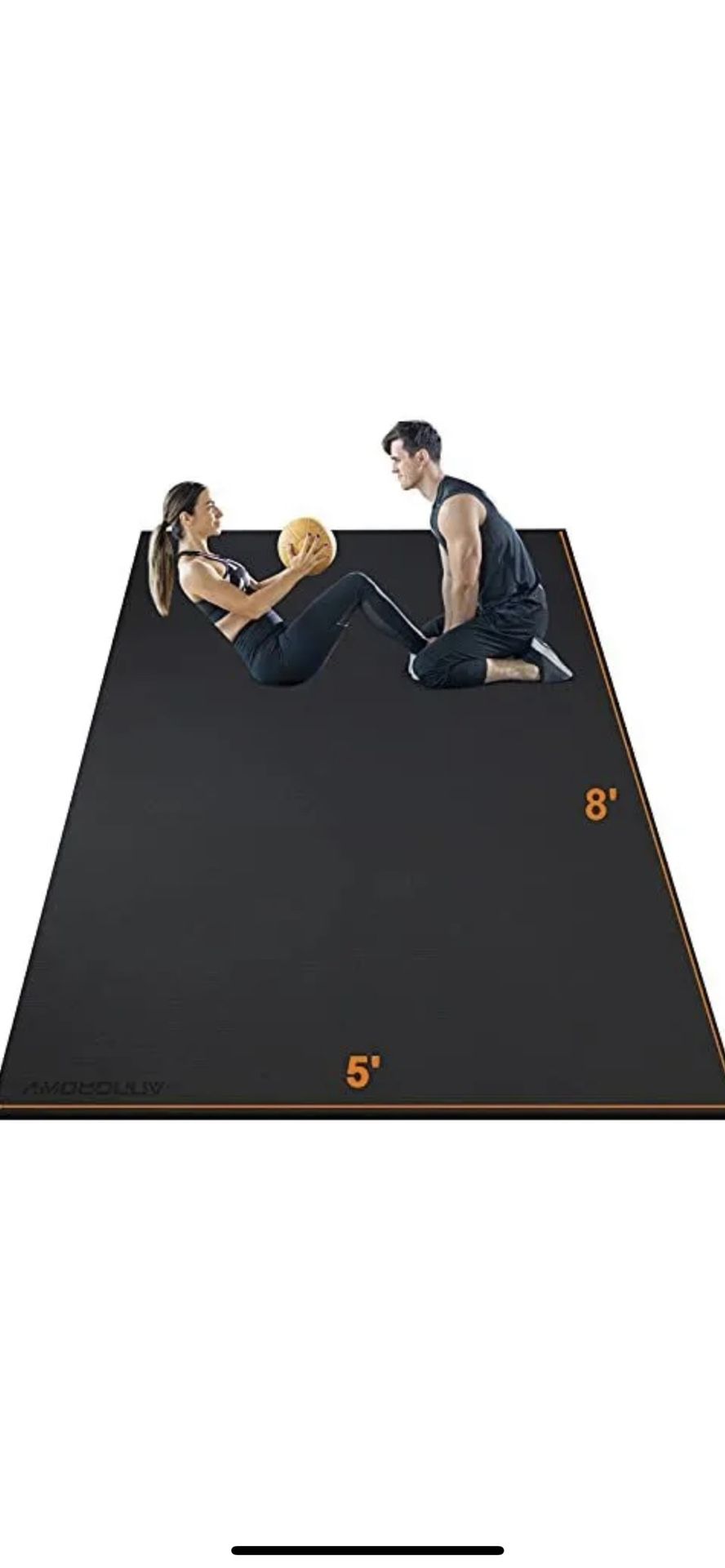 Large Exercise Mat 8'x5'x7mm Workout Mat for Home Gym Mats Exercise Gym Floor...