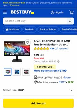Acer 24” monitor