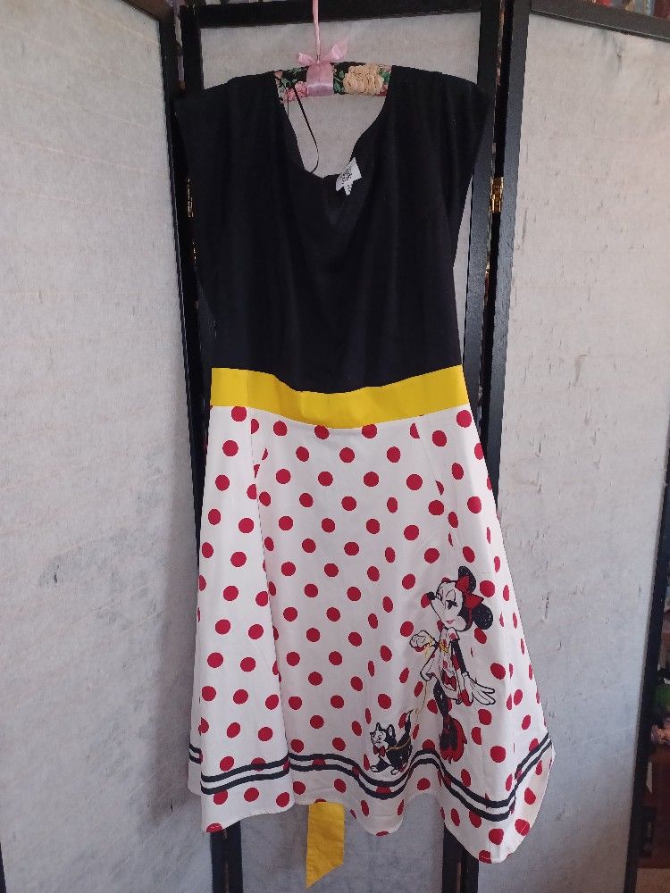 NWT Disney Dress Shop Minnie Mouse Figaro Red Polka Dot Dress 2XL