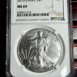 2015 American Silver Eagle  $1 NGC Graded MS69