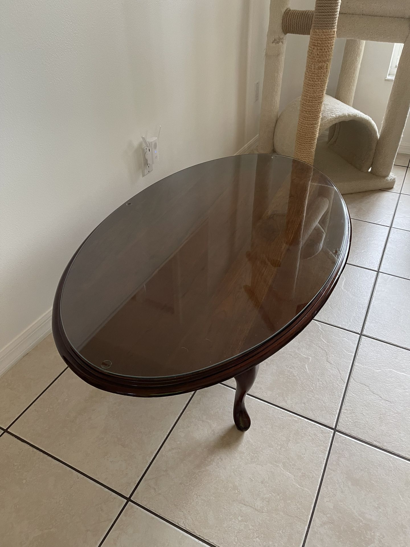 Wood Coffee Table With Glass Top 